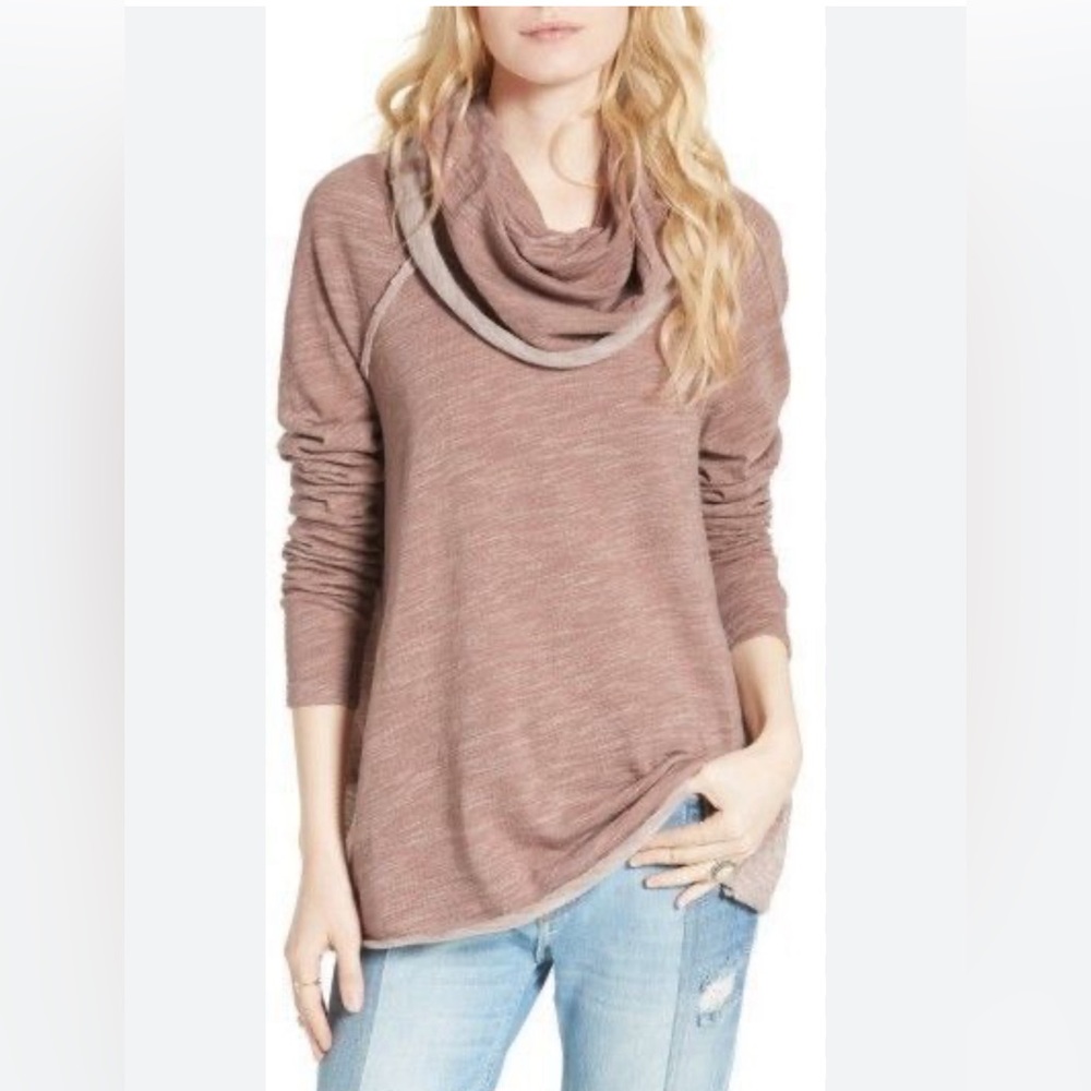 Free People Beach Cotton Cocoon Cowl Neck Jumper. Size M/L